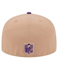 New Era Men's Tan Minnesota Vikings Logo Main 59FIFTY Fitted Hat