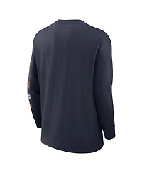 Nike Men's Navy Chicago Bears Rewind Heavy Max 90 Pocket Long Sleeve T-Shirt