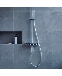 Mist Water Softening Aluminum Shower Filter, 8 Stage Filtration System, Ideal for Hand-held Shower Arms, Effectively Removes Chlorine, Reduces Dry Itc