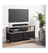 gaomon Dresser Tv Stand for Bedroom,TV Console with Drawers, 2 Drawers Entertainment Center with Open Shelf, Media Console for 50 Inch TV, Dresser wit