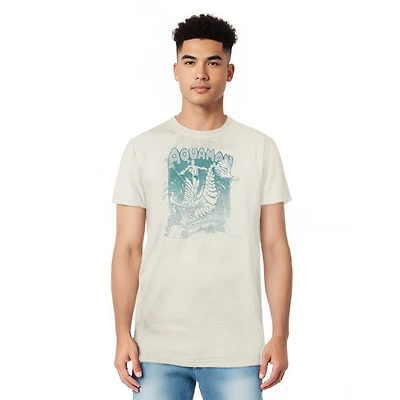 Dc Aquaman Mens Comics Catch A Wave Short Sleeve Adult Tee / T-Shirt