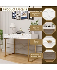 Functional Writing Desk with Ample Storage and Modern Design