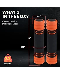 Squatz Compact Weight Dumbbells with Non-Slip Neoprene Grip for Versatile Workouts