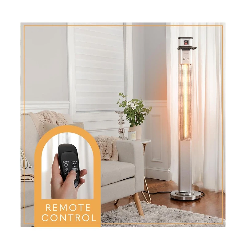 SereneLife 900W Electric Patio Heater with Remote Control
