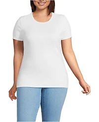 Lands' End Plus Micro Rib T-Shirt