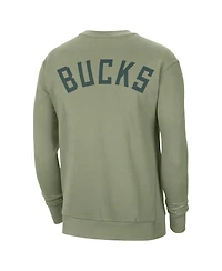 Jordan Men's Green Milwaukee Bucks Courtside Statement Edition Heavyweight Pullover Sweatshirt