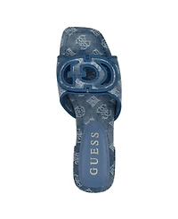 Guess Women's Tarishae One Band Quattro-g Slip On Flat Sandals