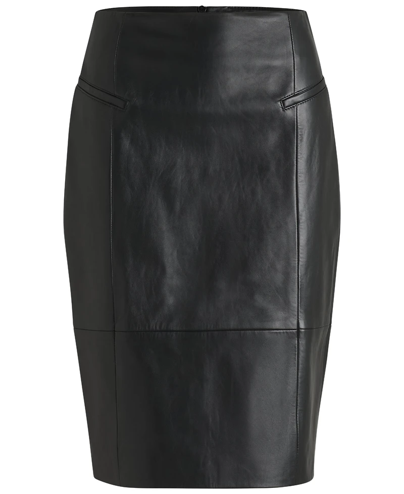 Boss by Hugo Boss Women's Lustrous Leather Pencil Skirt