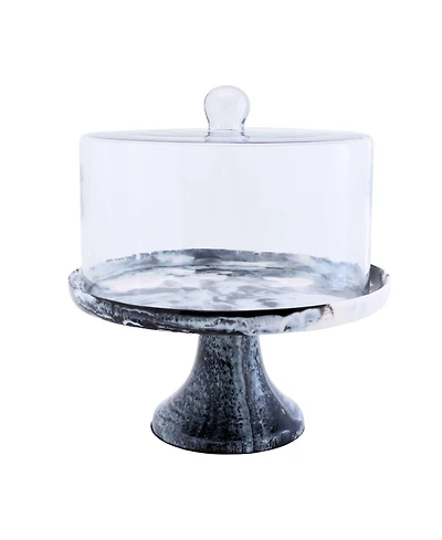 Godinger Lucente Resin Cake Stand and Dome