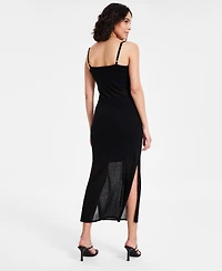 Bar Iii Women's Sleeveless Side-Slit Midi Sweater Dress, Exclusively at Macy's