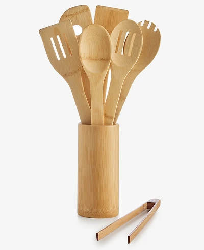Arch Studio 7-Piece Bamboo Utensil Set & Holder, Exclusively at Macy's