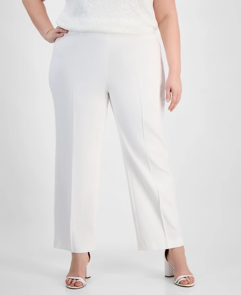Anne Klein Plus High Rise Pull-On Pants