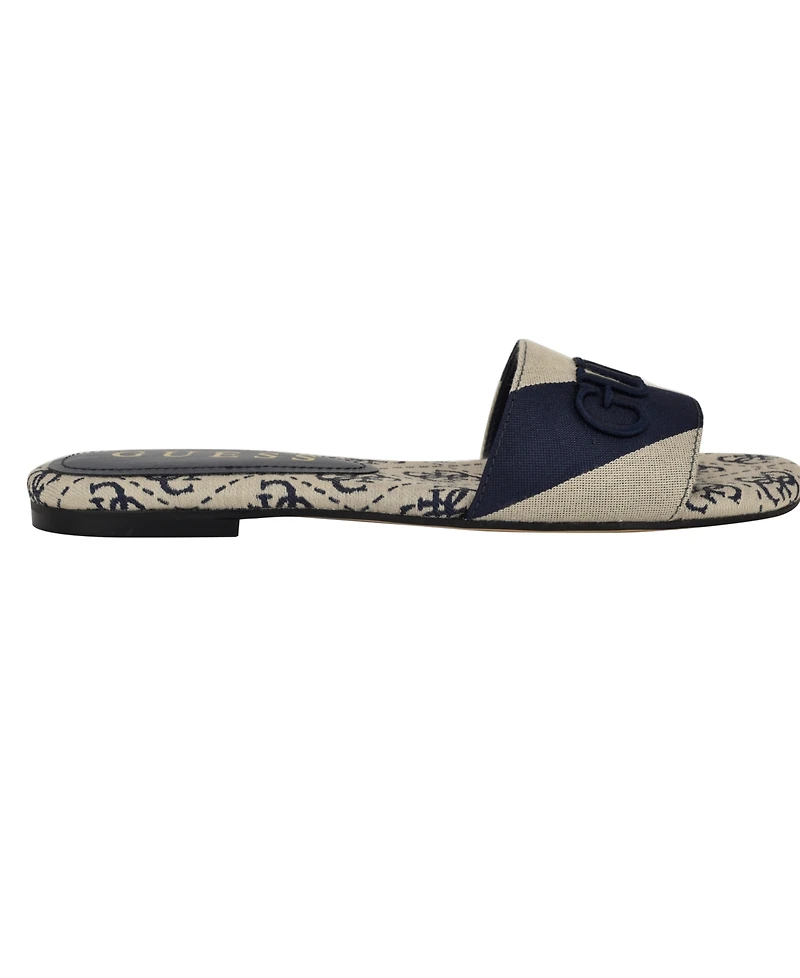 Guess Women's Harini Slip-On Logo Flat Sandals