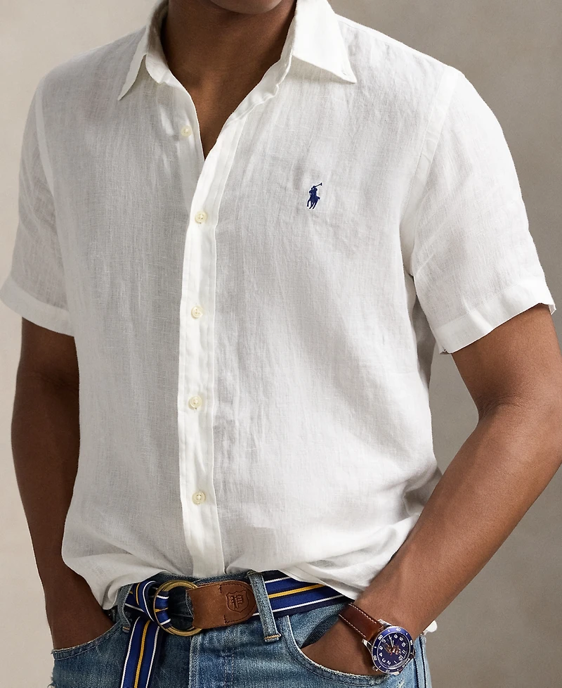 Polo Ralph Lauren Men's Short-Sleeve Linen Button-Up