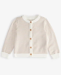 First Impressions Baby Striped Cotton Cardigan, Exclusively at Macy's
