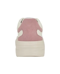 Guess Women's Elbina Contrast Heel Lace-Up Sneakers