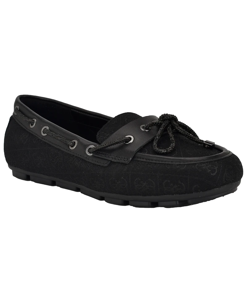 Guess Women's Lavonta Rhinestone Lace Tailored Boat Shoes