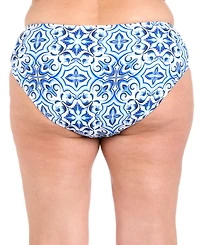La Blanca Plus Alboran Printed Tummy-Control Bikini Bottoms