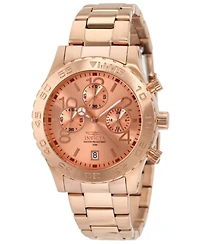 Invicta Men's 1271 Specialty Quartz Chronograph Rose Gold Dial Watch