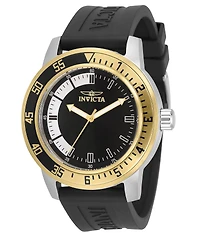 Invicta Men's 34097 Specialty Quartz 3 Hand Black, White Dial Watch