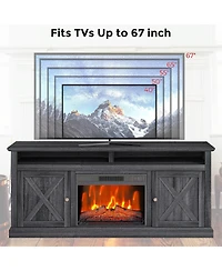 gaomon Farmhouse Electric Fireplace Tv Stand for TVs up to 65 Inch