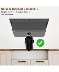 Casainc 33inch L x 22inch W Drop-in Kitchen Sink with Accessories