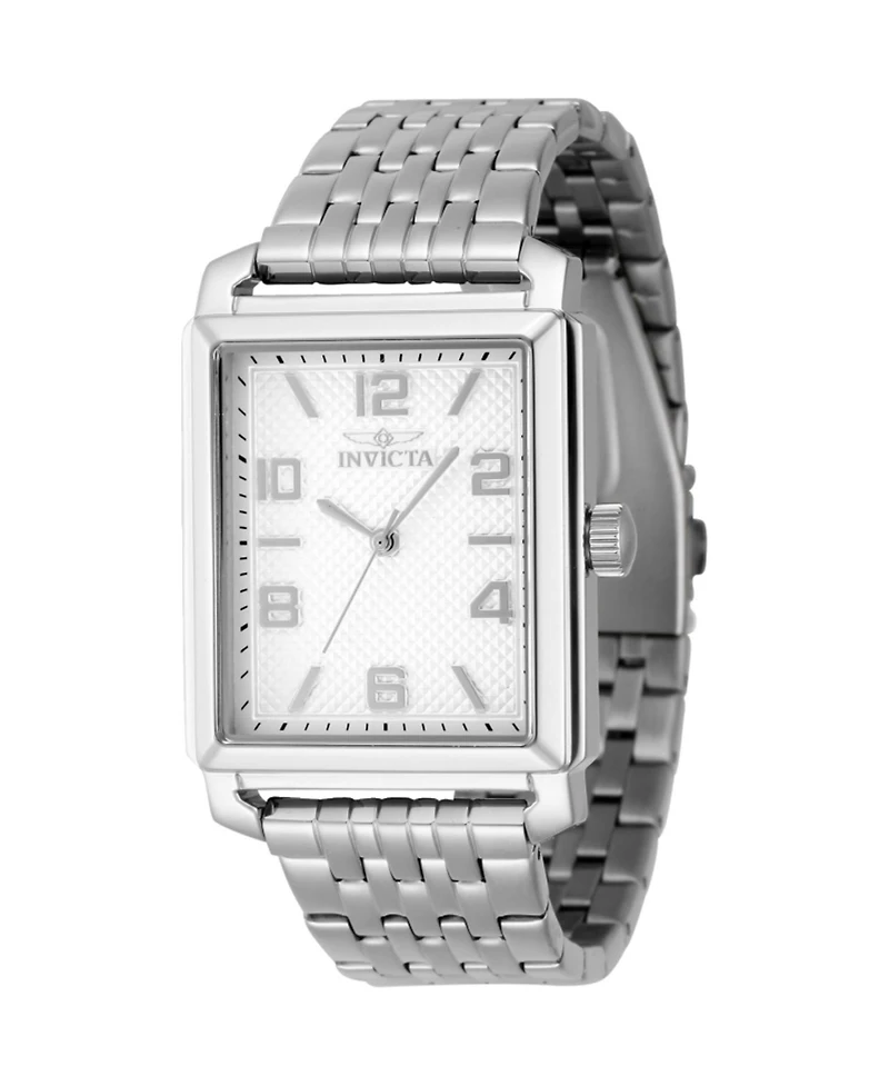 Invicta Men's 46634 Vintage Quartz 3 Hand Silver Dial Watch