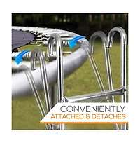 SereneLife Outdoor Trampoline Safety Ladder, Extra-Wide Footsteps