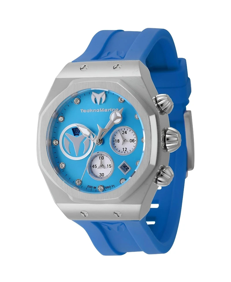 Technomarine Women's Tm-523006 Reef Quartz Chronograph Silver, Sky Blue Dial Watch