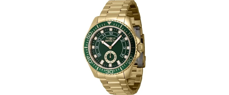 Invicta Men's Pro Diver Quartz Multifunction Green Dial Watch