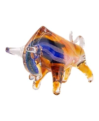 Dale Tiffany 7" Rave Bull Art Glass Figurine