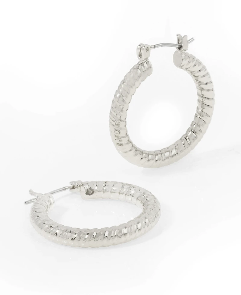 Robert Lee Morris Soho Textured Hoop Earrings