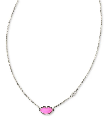 Kendra Scott Gemstone Lips 18" Adjustable Reversible Pendant Necklace
