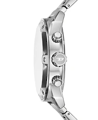 Diesel Men's Spiked Quartz Chronograph Silver Stainless Steel Watch, 49mm