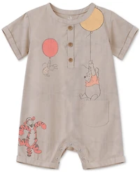 Disney Baby Winnie-the-Pooh Rompers, 2 Pack