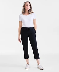 Style & Co Women's Pull On Cuffed Pants, Regular Petite, Created for Macy's