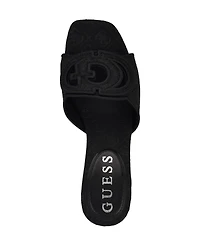Guess Women's Galsee Quattro-g Cutout Block Heel Sandals