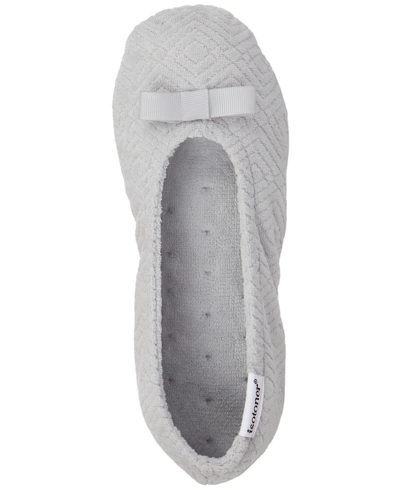 Isotoner Signature Women's Gemma Microterry Ballerina Slippers