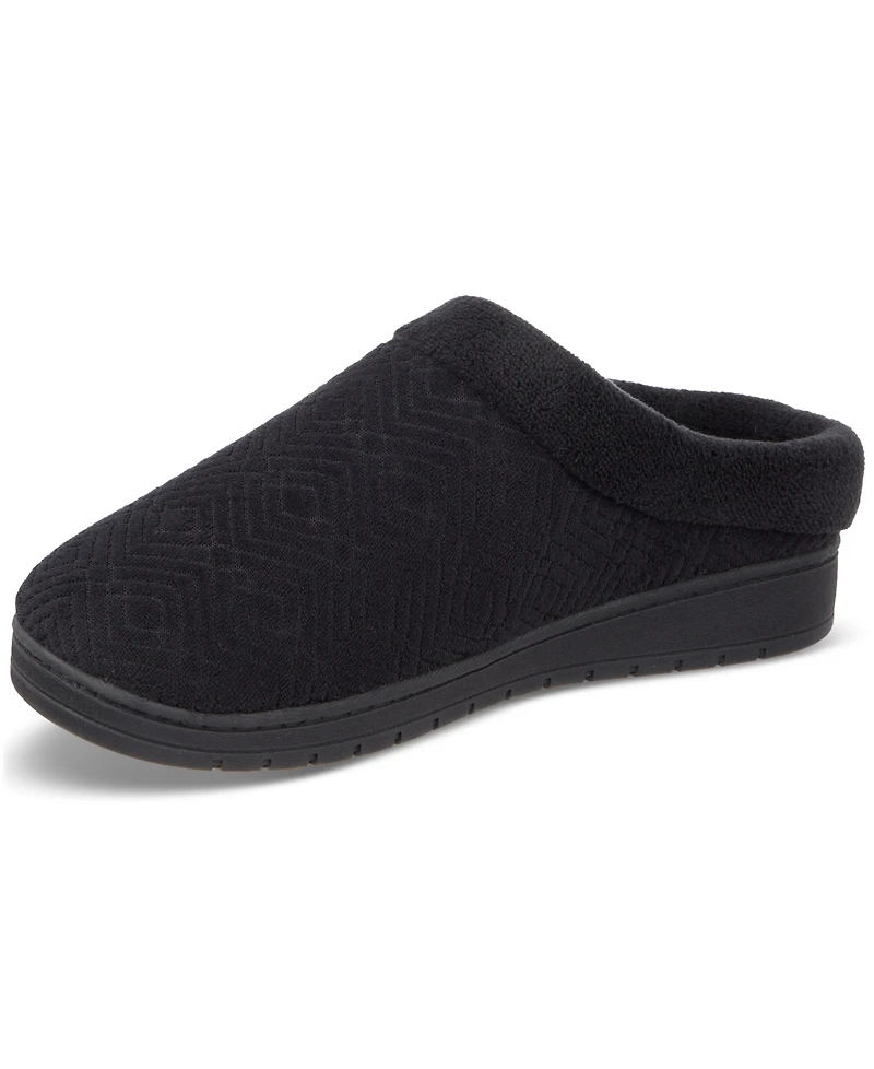 Isotoner Signature Women's Gemma Diamond Microterry Clog Slippers