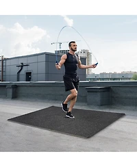 Sorbus 18 Interlocking Gym Floor Mat - 1/2" Thick Rubber Top High-Density Eva Foam (72 Sq Ft)
