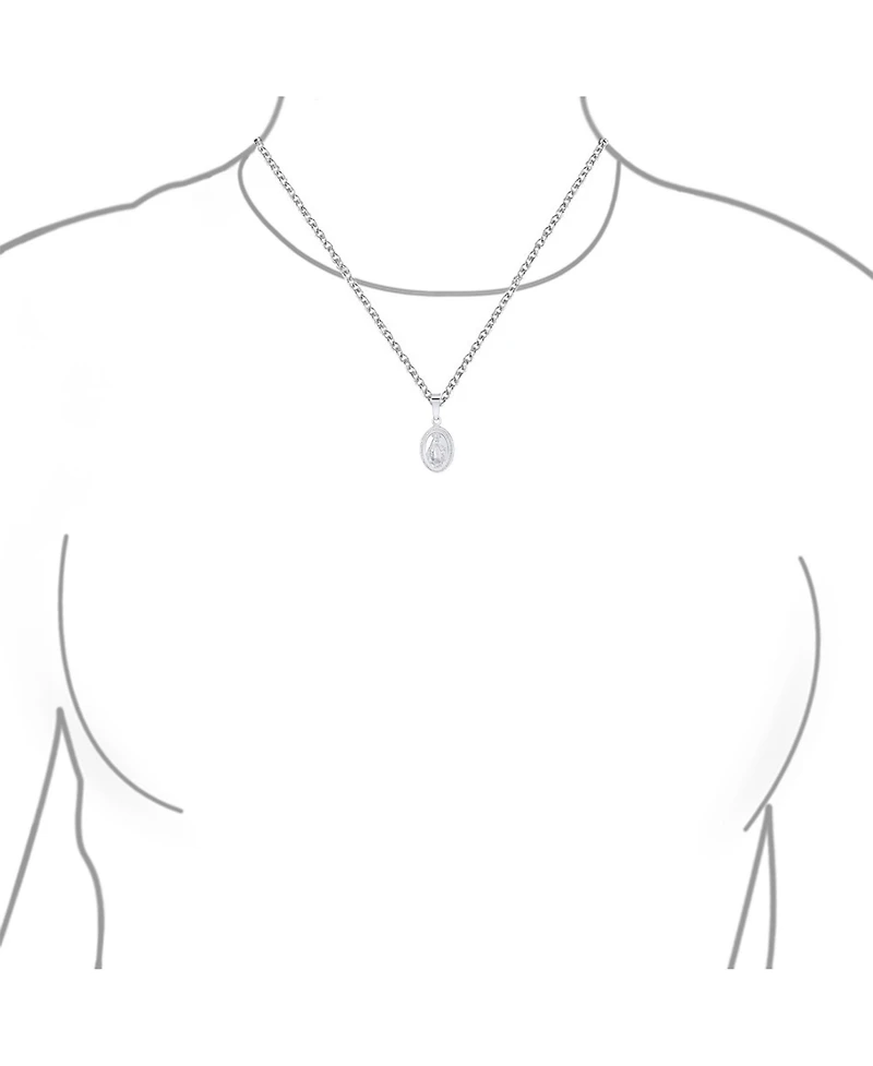 Bling Jewelry Traditional Christian Our Lady Of Guadalupe Pendant Necklace Sterling Silver Medallion