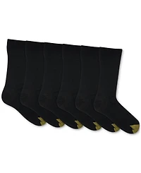Gold Toe Men's 6-pack Cambridge Solid Crew Socks