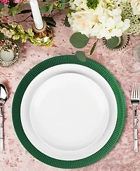 American Atelier Sunray Black Emerald Charger Plate 13", Set of 4