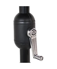 ft Outdoor Patio Umbrella - Polyester Table Market Umbrella with Push-Button Tilt and Crank - 8 Sturdy Ribs