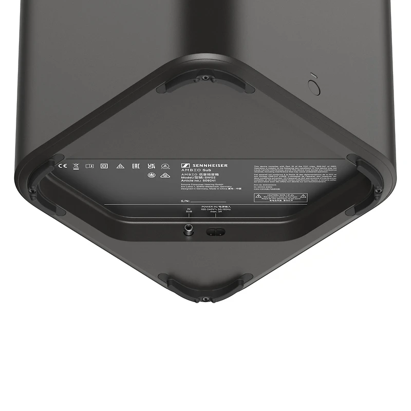 Sennheiser Ambeo Sub for Tv and Music with Immersive 3D Surround Sound a Thundering Deep Bass Down to 27 Hz