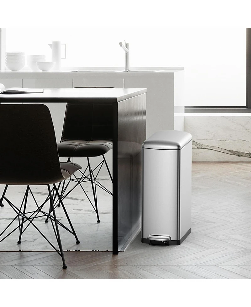 gaomon 8 Gallon (30L) Slim Kitchen Trash Can, Stainless Steel Garbage Can