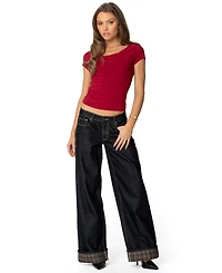 Edikted Womens Javi Cowl Neck Top