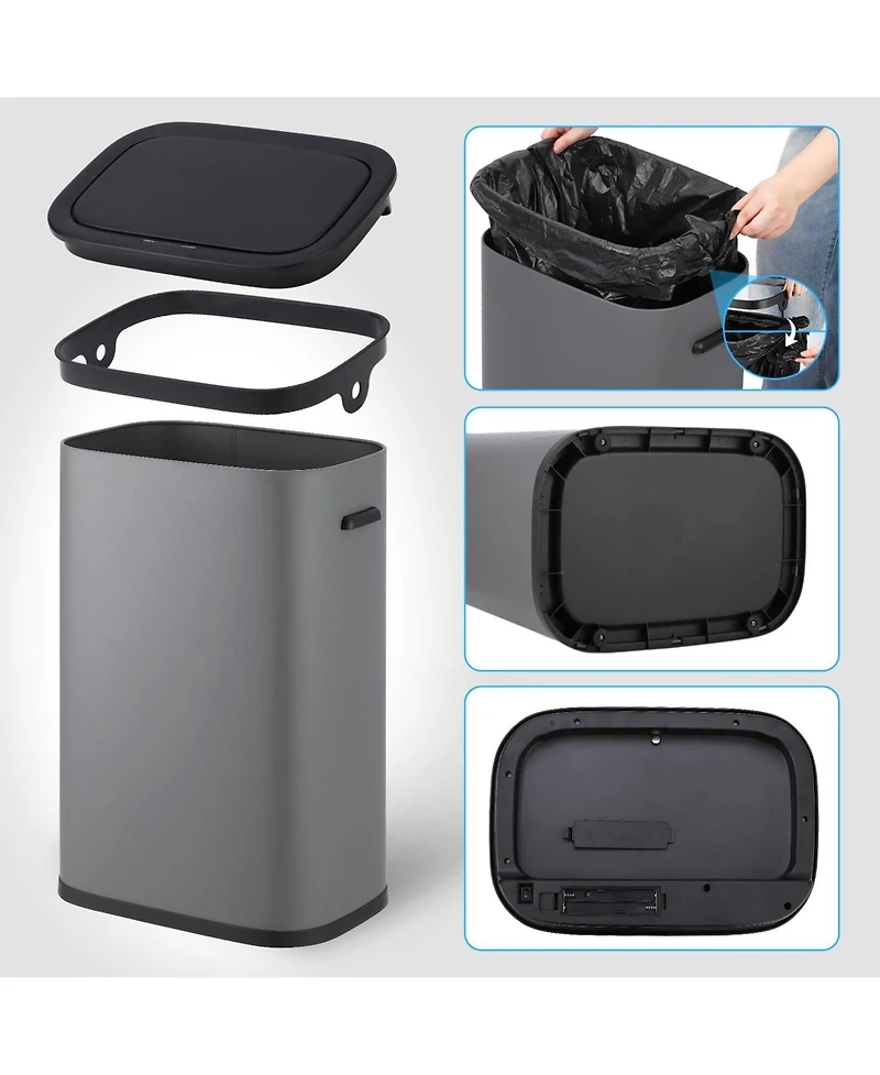 gaomon Automatic Trash Can with Lid,13 Gallon Smart Trash Can, 50L Motion Sensor Trash Can