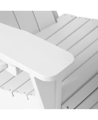 WestinTrends 3-Piece Outdoor Patio Hdpe Adirondack Chair With Cup Holder and Table Set