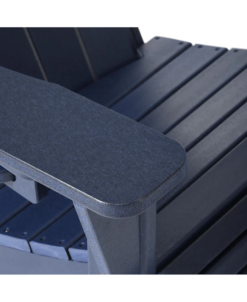 WestinTrends 5-Piece Adirondack Chair with Folding Ottoman and Table Set